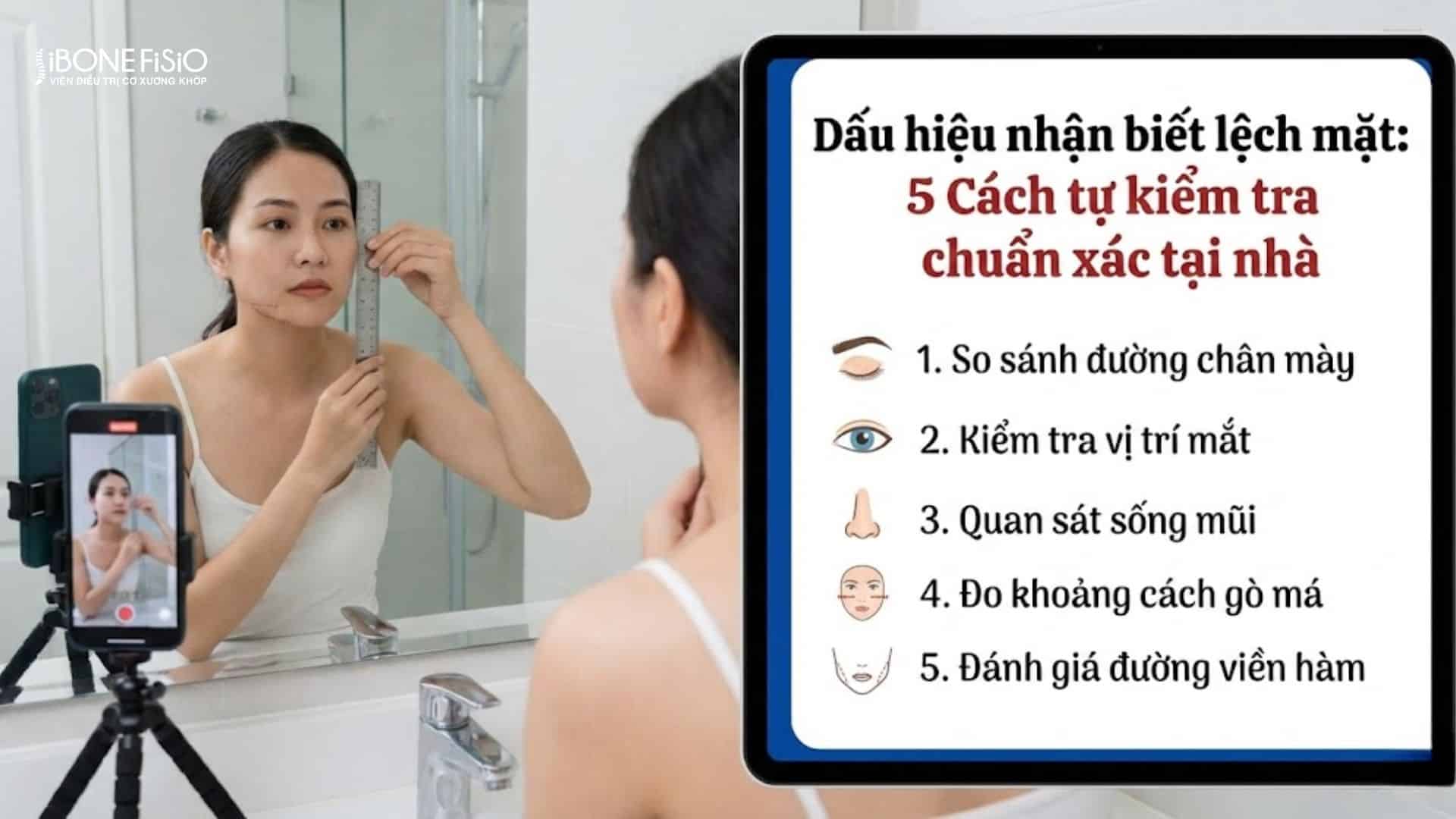 Dấu hiệu nhận biết lệch mặt: 5 Cách tự kiểm tra chuẩn xác tại nhà 2 Kiểm tra lệch mặt tại nhà