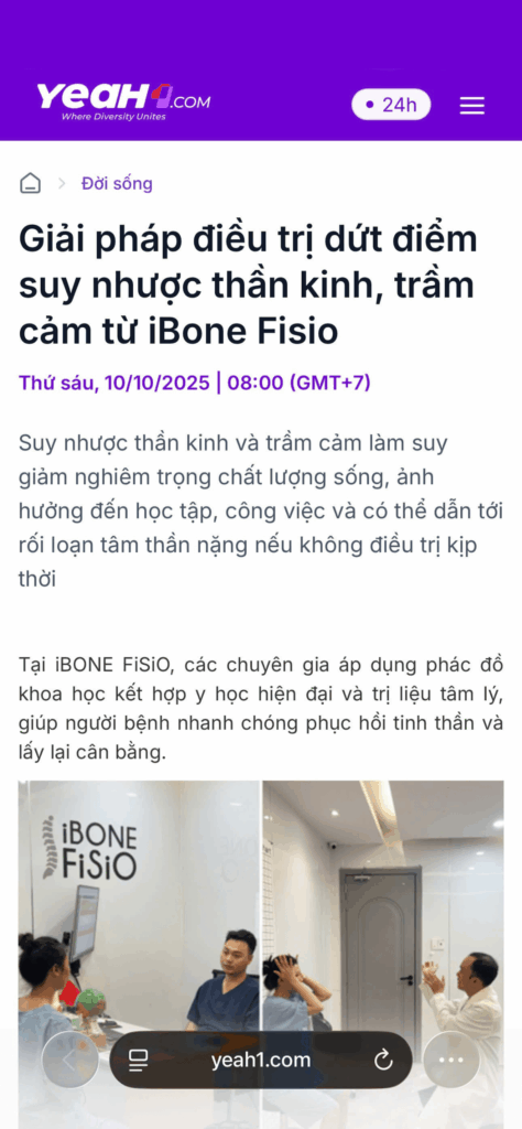 Giải pháp điều trị dứt điểm suy nhược thần kinh, trầm cảm từ iBone Fisio