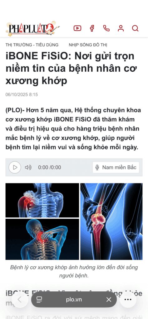 iBONE FiSiO: Nơi gửi trọn niềm tin của bệnh nhân cơ xương khớp