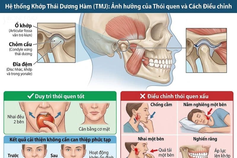 Nhai 1 bên bị lệch mặt và cách khắc phục hiệu quả theo từng nguyên nhân 10 Điều lại thói quen sinh hoạt