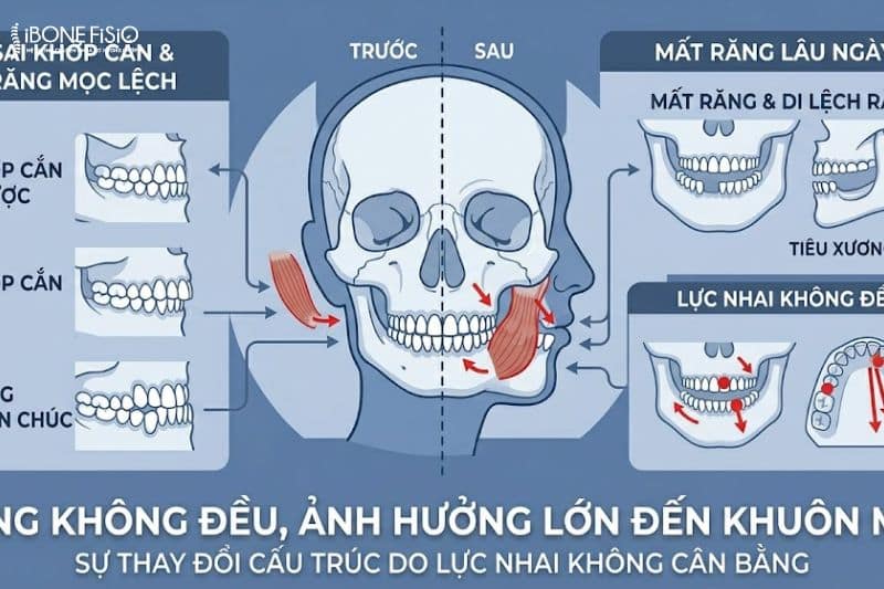 Cách hết lệch mặt hiệu quả, đơn giản TẠI NHÀ 4 Do răng và khớp cắn