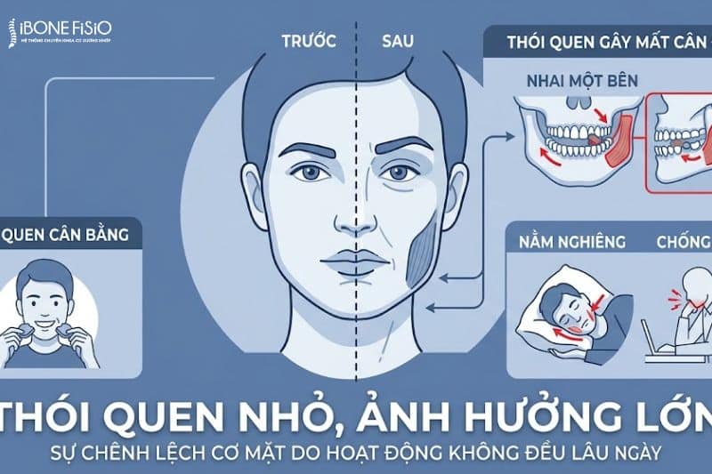 Cách hết lệch mặt hiệu quả, đơn giản TẠI NHÀ 3 Do thói quen sinh hoạt hằng ngày